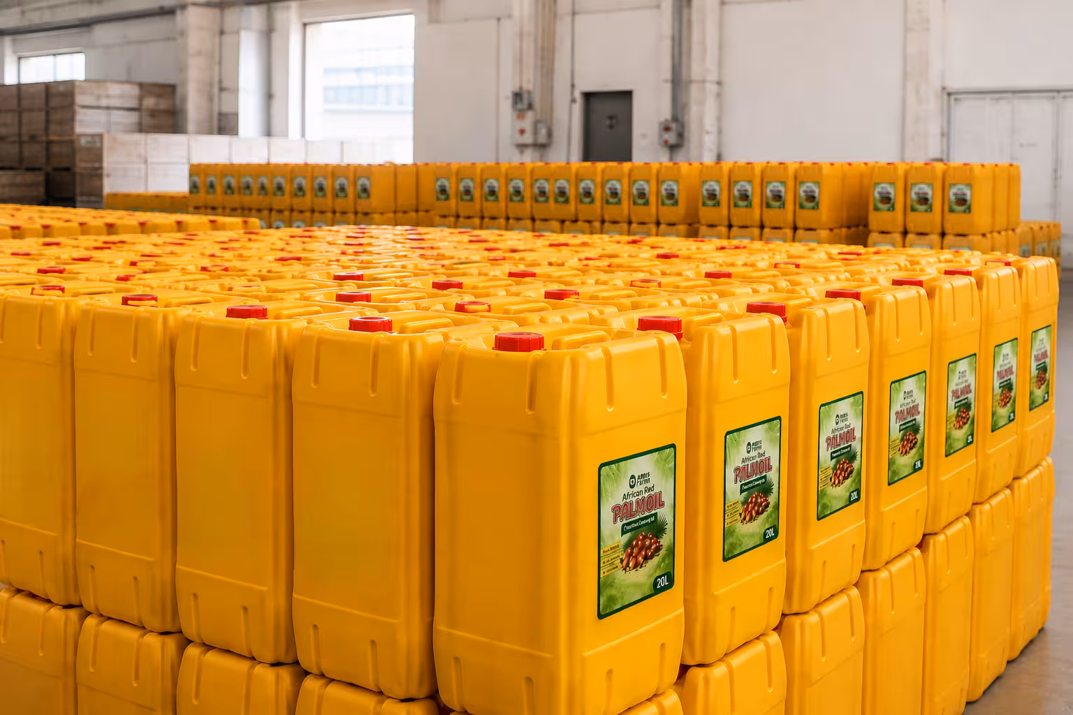 Abbis Farm bulk export palm oil drums and kegs